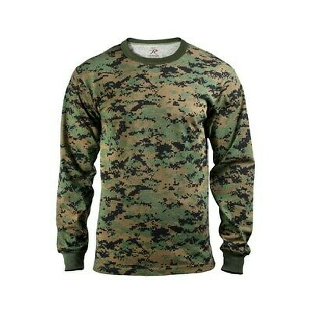 Mens Game Long Sleeve Camouflage Army Woodland Top Camo Hunting Shooting Fishing